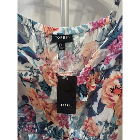 NWT Torrid Green Floral Super Soft Sun Dress Size 1 - Picture 2 of 4